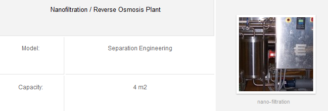 nanofiltration reversal osmosis plant backtofuge